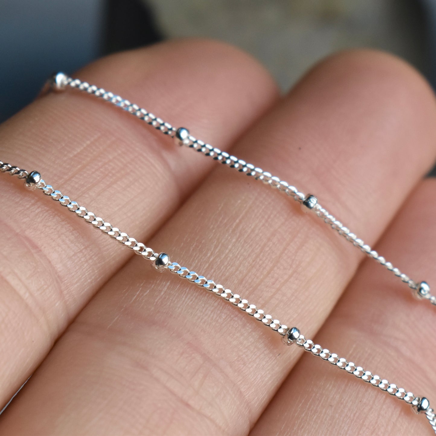 Silver Satellite Chain: 1mm