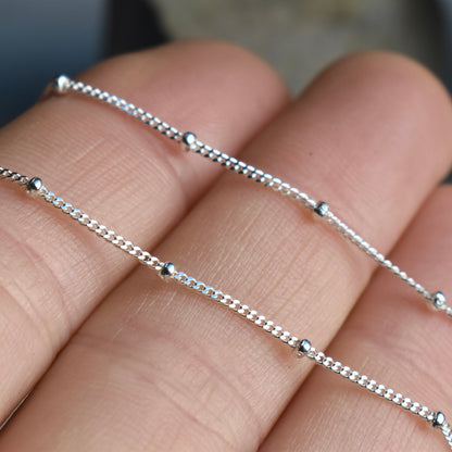 Silver Satellite Chain: 1mm