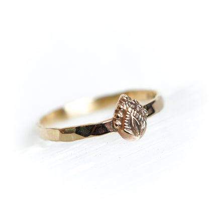 9ct Gold Indian Flower Ring ✦ UK Size N ✦