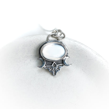 Mini Devine Moonstone Silver Pendant