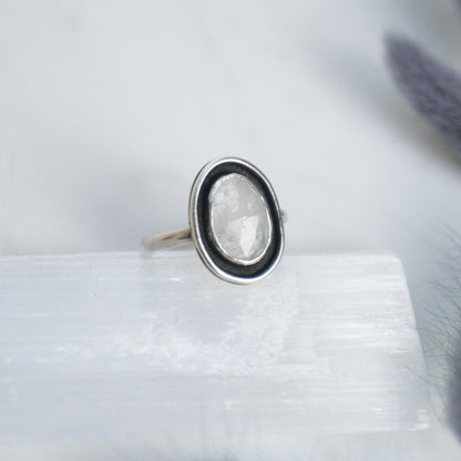 Second - Moonstone Shadow Box Ring ✦ UK Size Q ✦