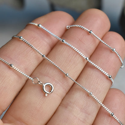 Silver Satellite Chain: 1mm