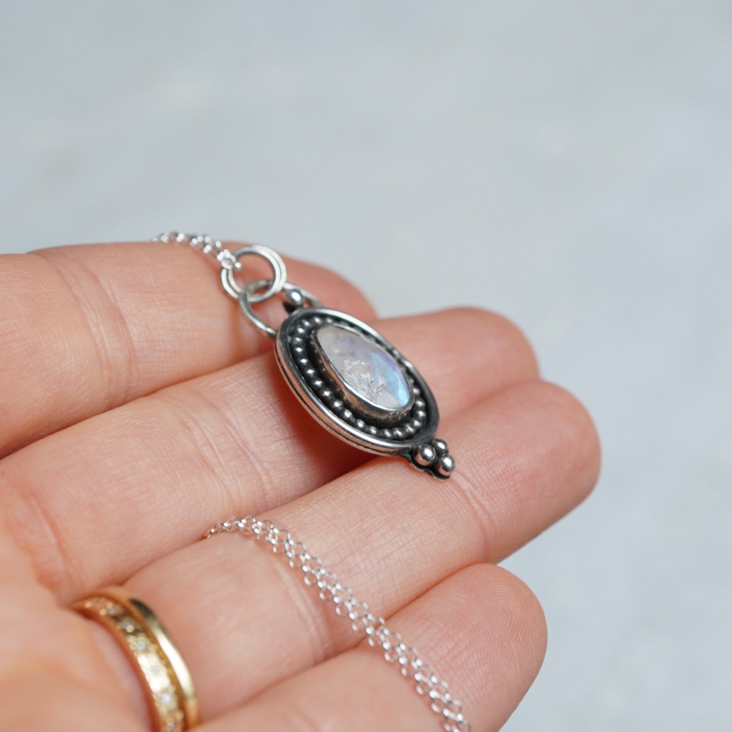 Moonstone Shadowbox Necklace