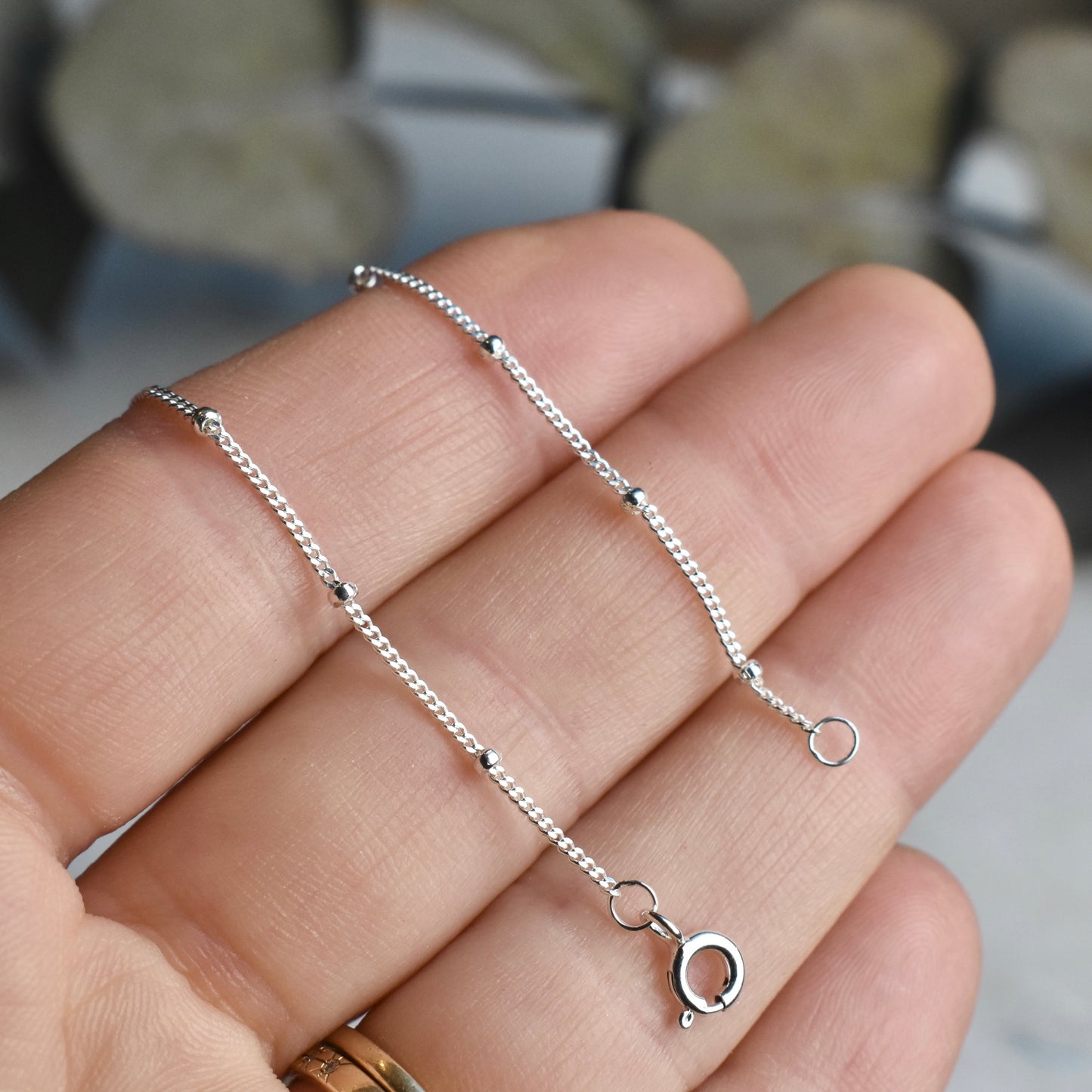 Silver Satellite Chain: 1mm