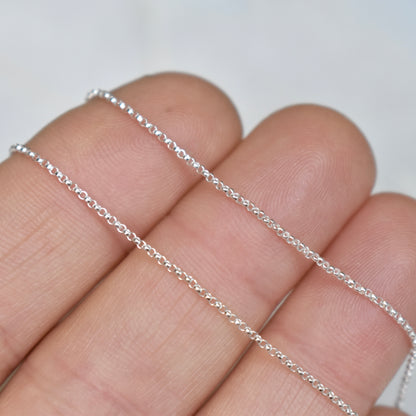 Silver Belcher Chain: 1mm