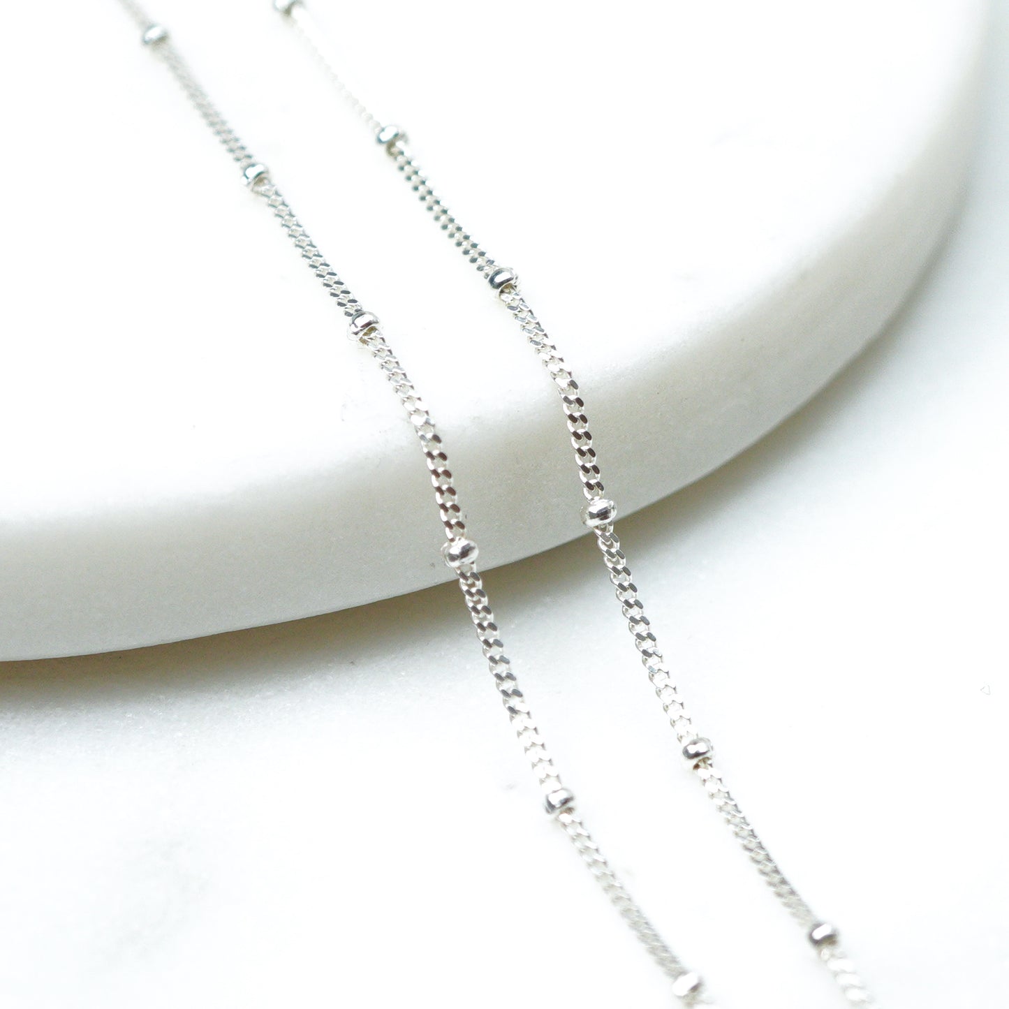 Silver Satellite Chain: 1mm