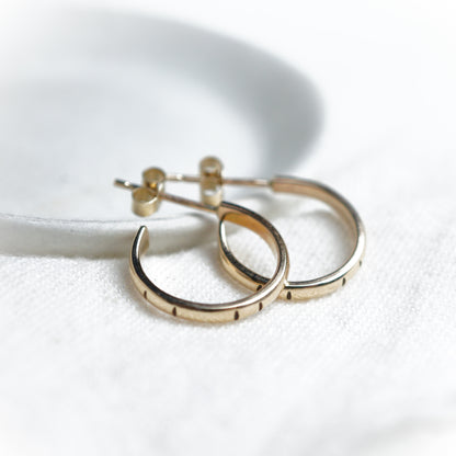 Solid 9ct Gold Hoops